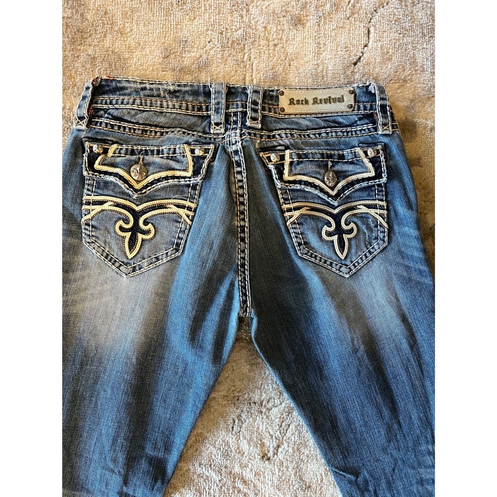 Rock Revival Kelly Boot Cut Jeans Women's Size 29 Medium Wash